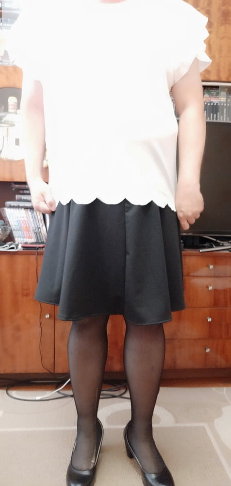black skirt&white blouse p.1 #106848073