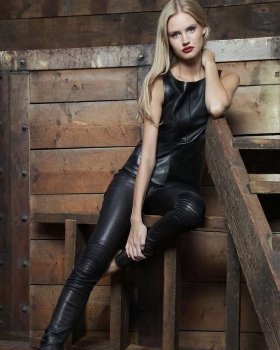 Black Leather Top 2 - by Redbull18 #99413749