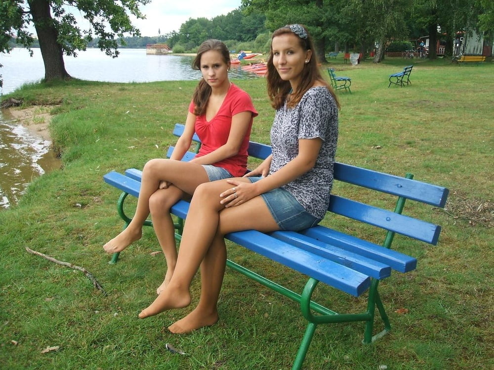 sexy girls on park benches #94527783