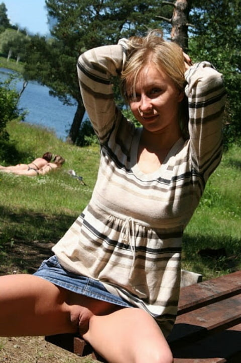 Making Herself Comfortable on Public Benches 1 #94352335