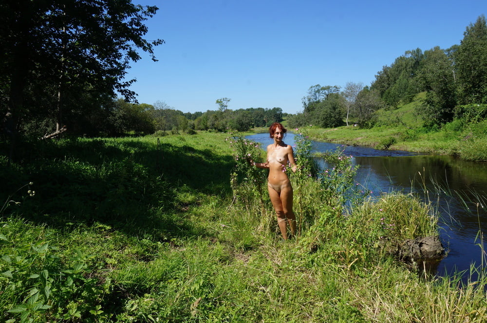 Nude walk upon river #106173803