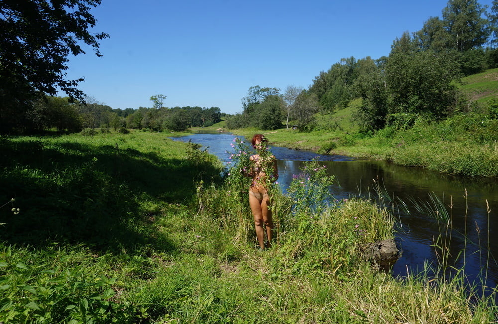 Nude walk upon river #106173804