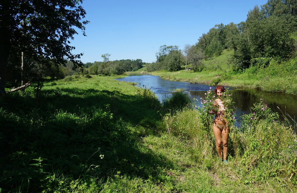 Nude walk upon river #106173808