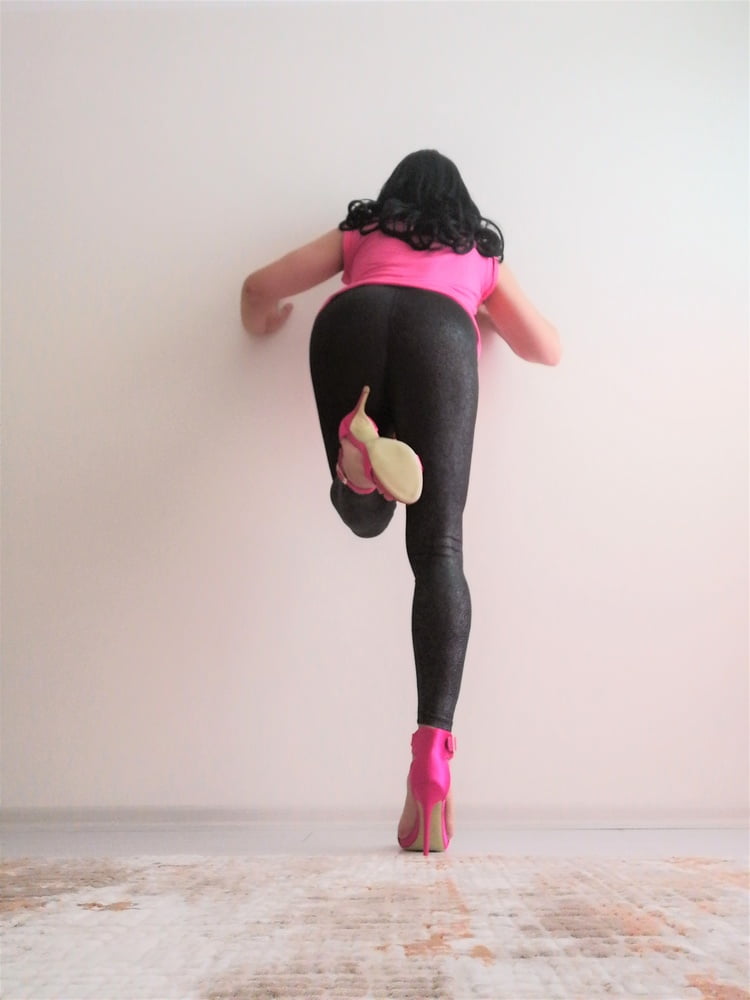Pink Heels &  Black tights #106864463