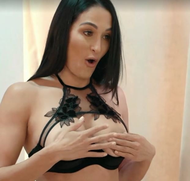 WWE diva Nikki Bella Topless Teasing Big Juicy Tits #94250233