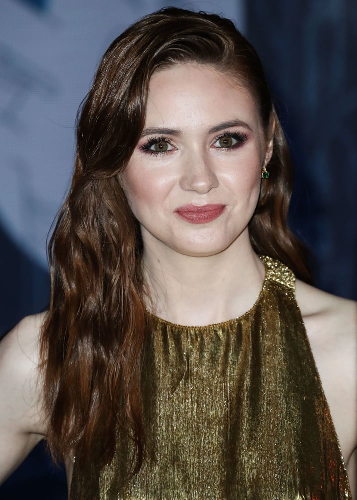 Karen Gillan - Gold dress #89380608