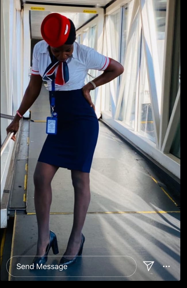 Evodie French African air hostess #81255000