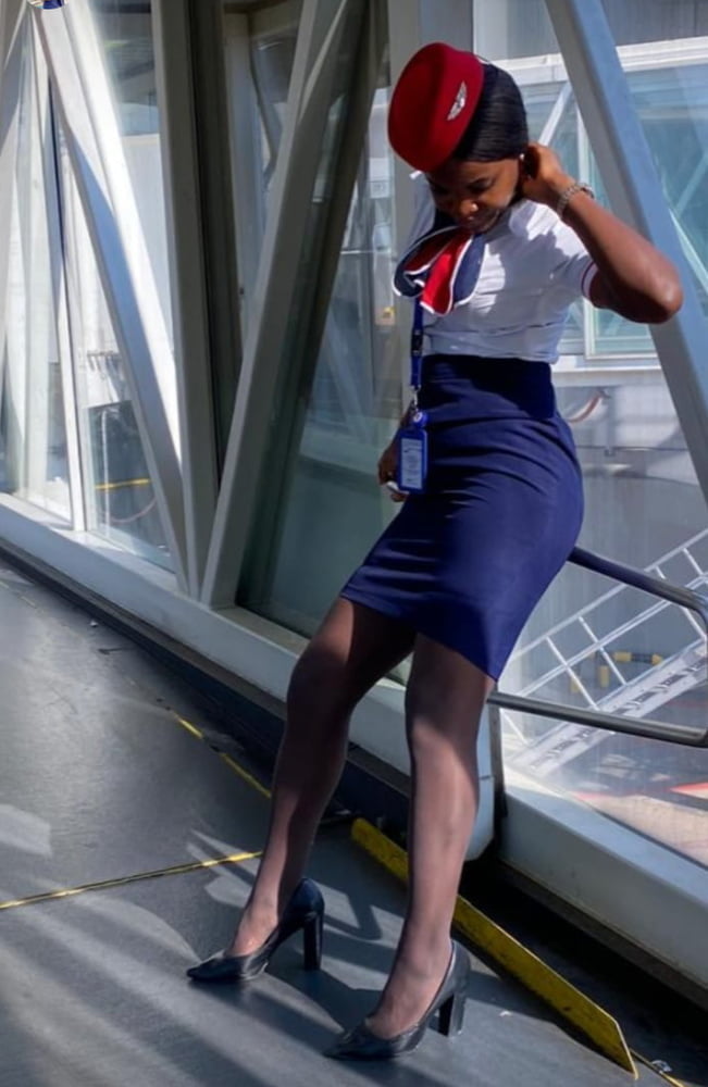 Evodie French African air hostess #81255002
