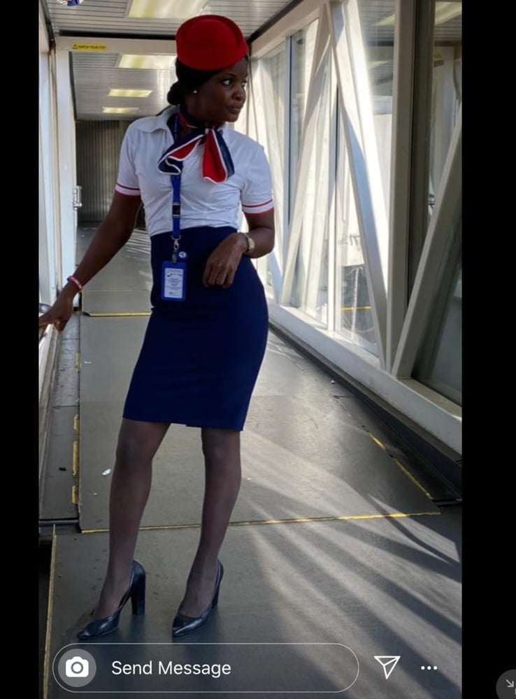 Evodie French African air hostess #81255003