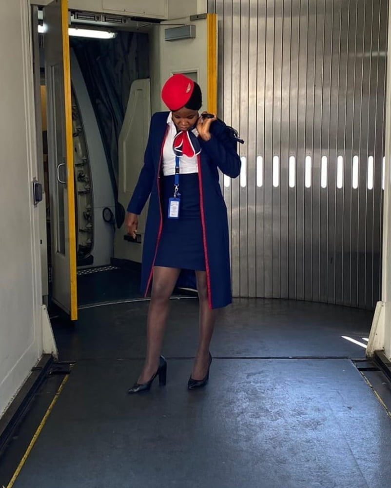 Evodie French African air hostess #81255004