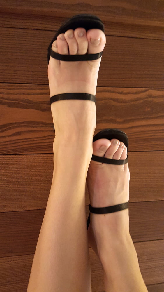 Legs &amp; Feet in Black Mules (fuck me shoes) #89630506