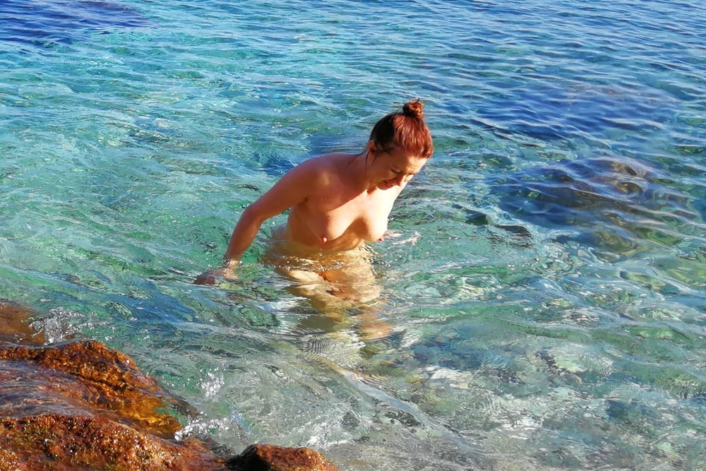 Greek cuckold slut Irina - Nude winter swim #93415830
