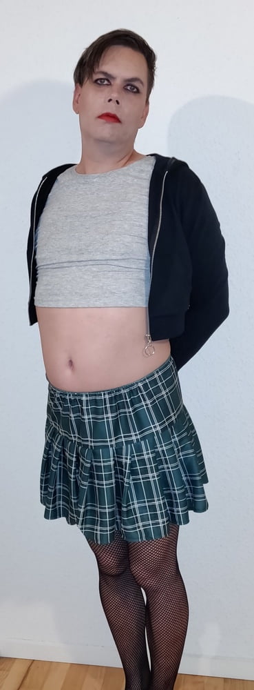 Sissy MaxyMalya in and out of her Schoolgirl skirt #107088715