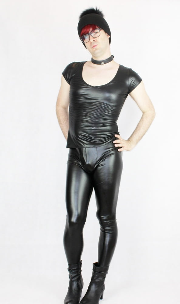 Beautiful Twink with leather and latex #106901268