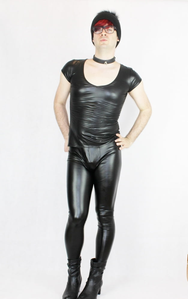Beautiful Twink with leather and latex #106901269