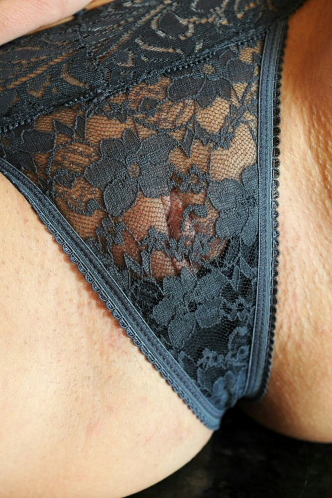 Black lace panties #89378703