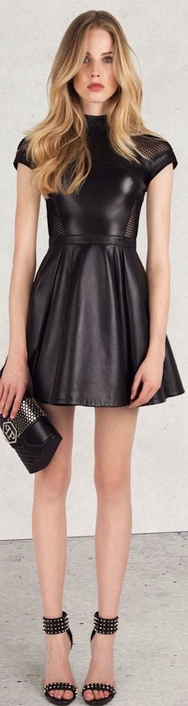 Black Leather Dress 3 - by Redbull18 #98821084