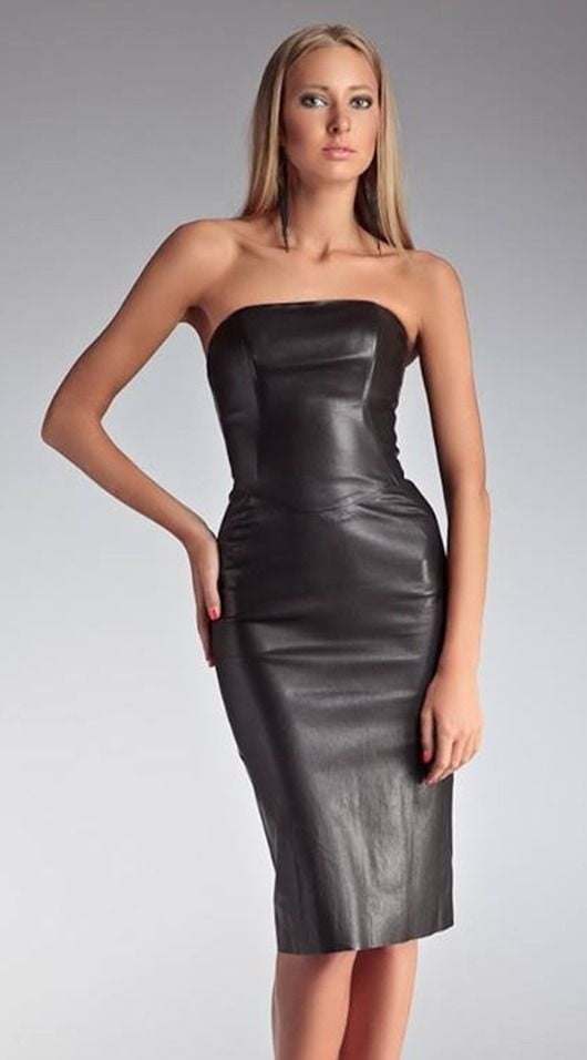 Black Leather Dress 3 - by Redbull18 #98821319