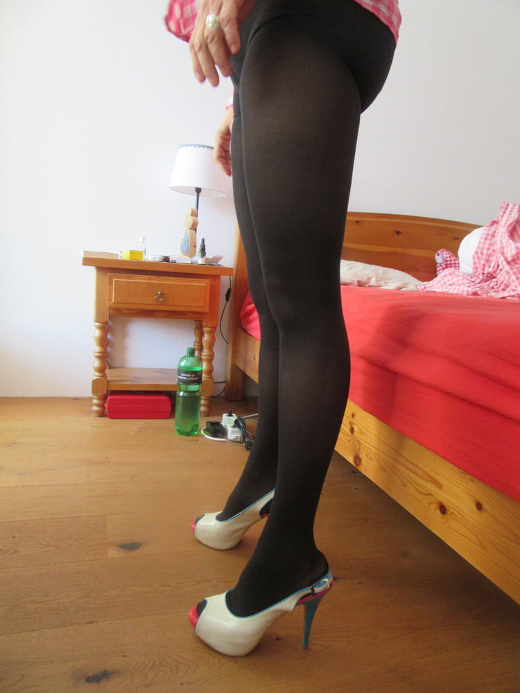 my wifes long legs with patent high heels #106935135