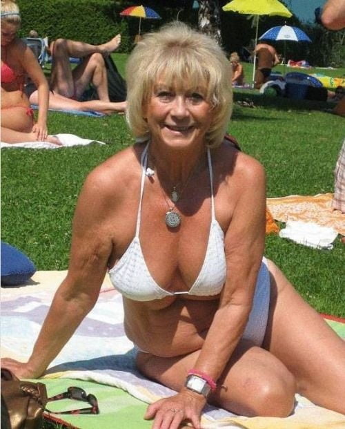 sexy granny in bikini #93574144
