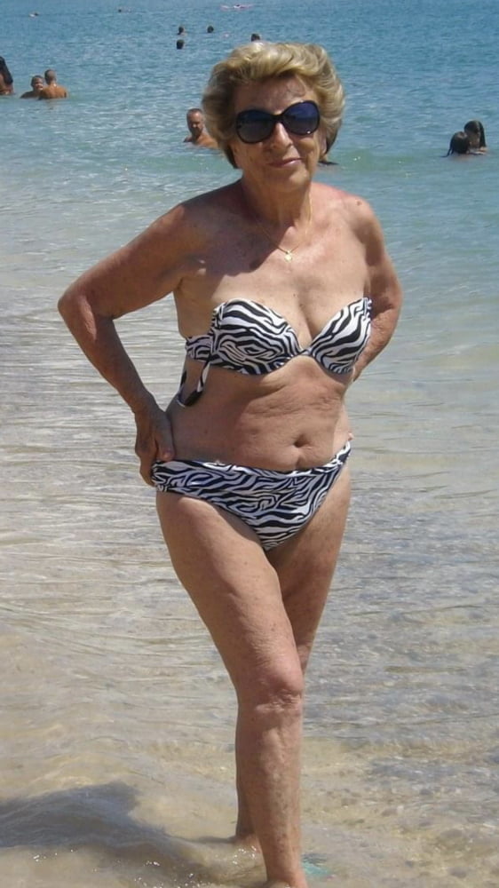 sexy granny in bikini #93574155