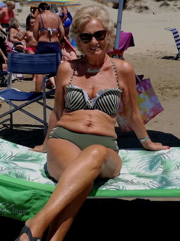 sexy granny in bikini #93574157