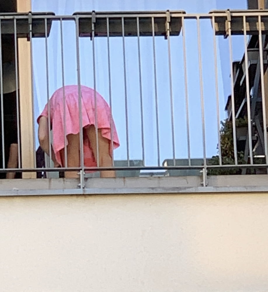 New Neighbour on balcony #86257828