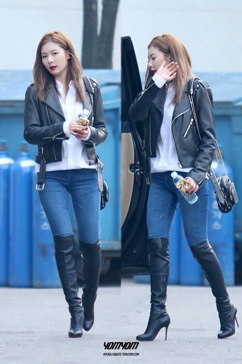 Female Celebrity Boots &amp; Leather - K-Pop #98313259