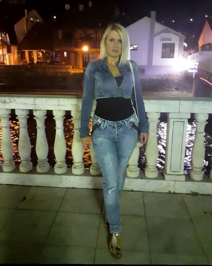 Serbian slut blonde girl big natural tits Jovana Peric #93826689