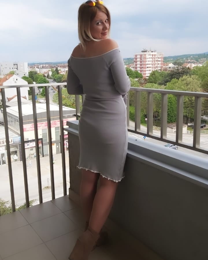 Serbian slut blonde girl big natural tits Jovana Peric #93826756