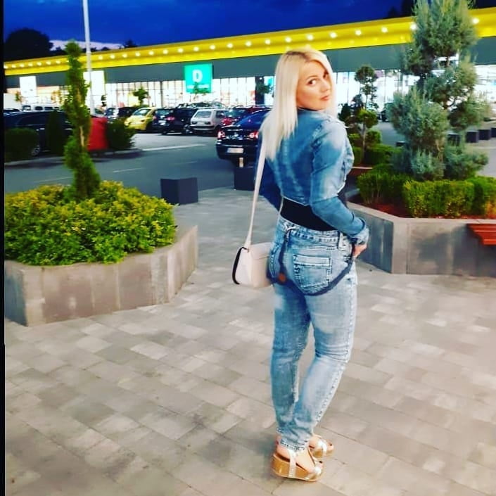 Serbian slut blonde girl big natural tits Jovana Peric #93826758