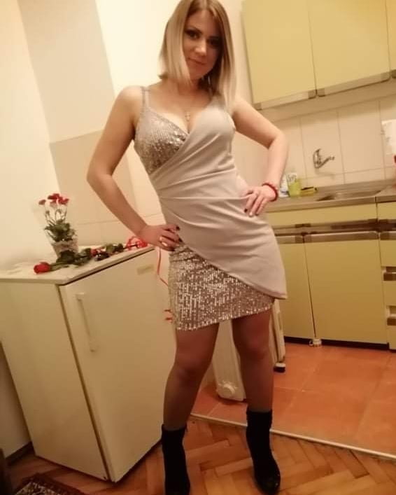Serbian slut blonde girl big natural tits Jovana Peric #93826762