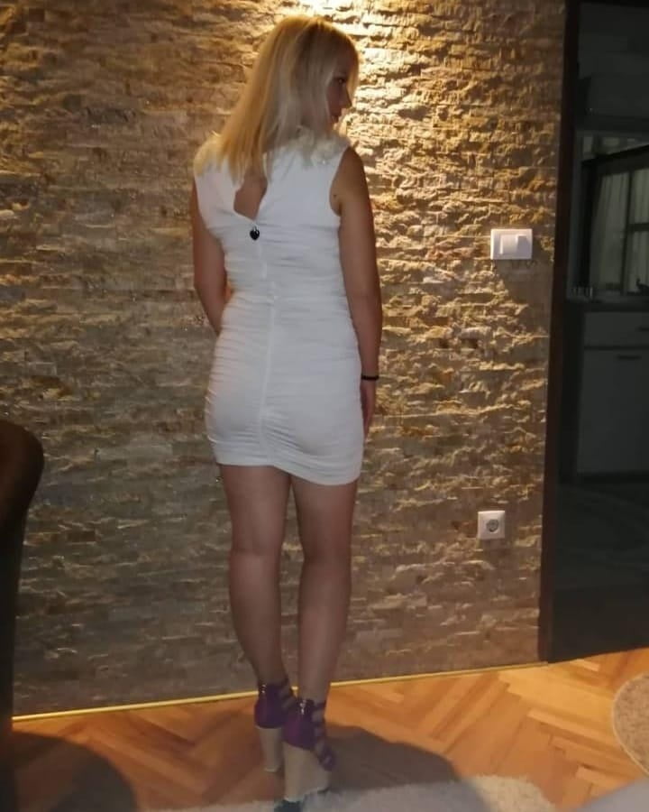 Serbian slut blonde girl big natural tits Jovana Peric #93826764