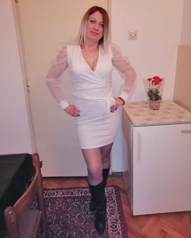 Serbian slut blonde girl big natural tits Jovana Peric #93826774