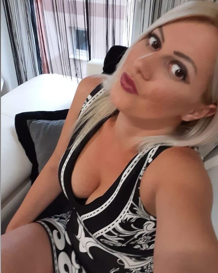 Serbian slut blonde girl big natural tits Jovana Peric #93826783