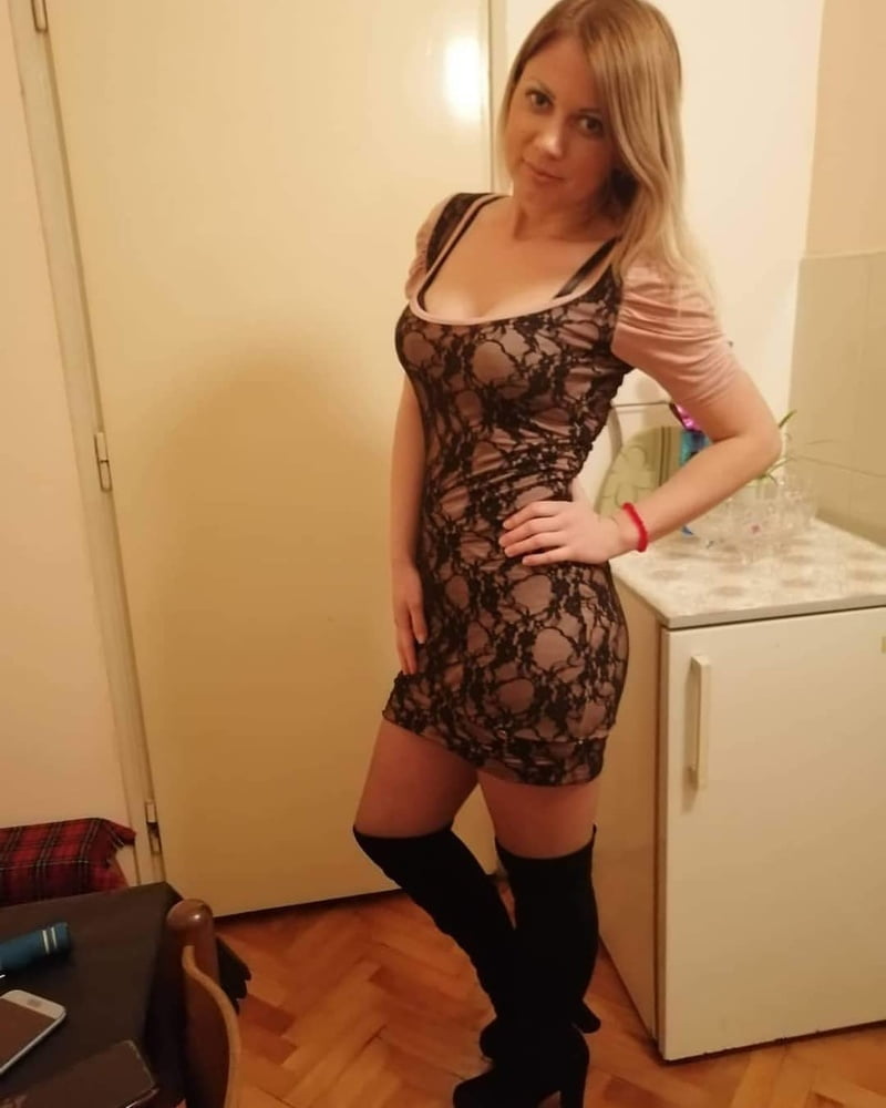 Serbian slut blonde girl big natural tits Jovana Peric #93826822