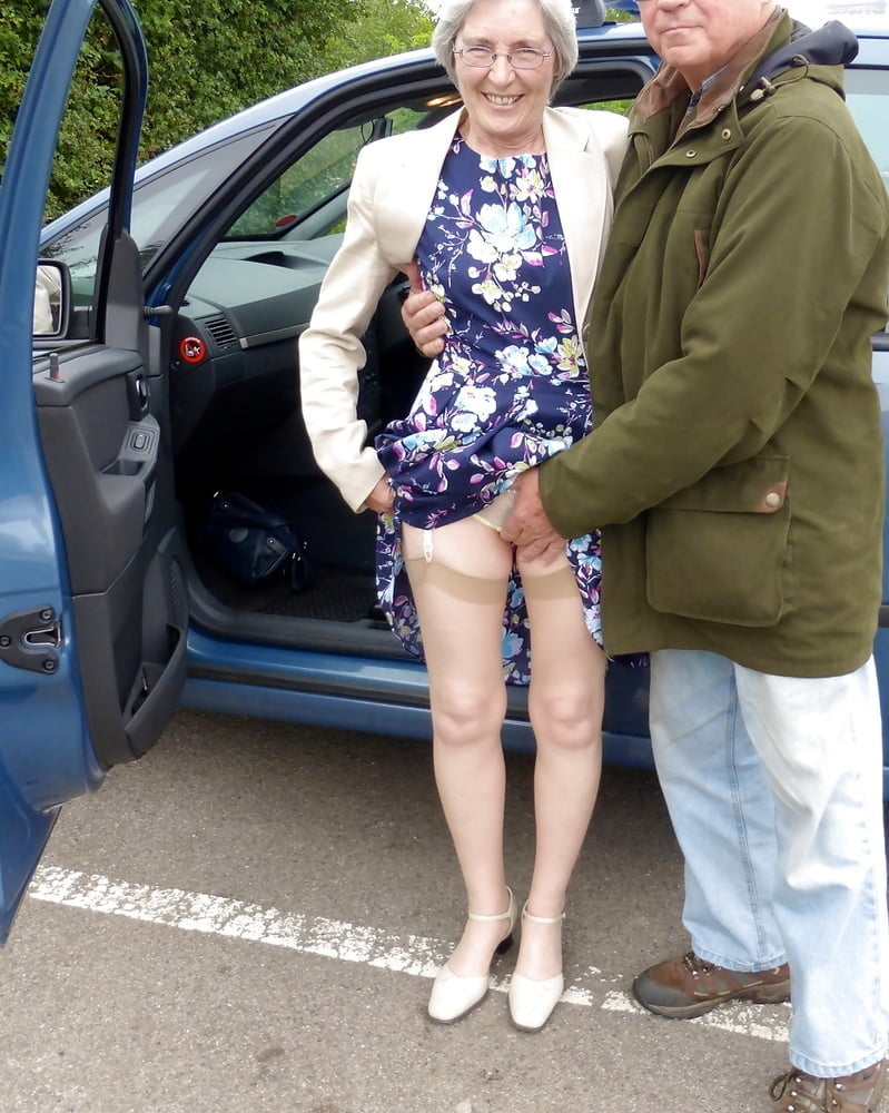 UK GILF Granny slut fingered by stranger in public #90655673