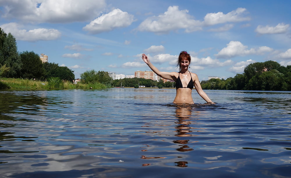 Swimmind in Moscow&#039;s pond #107194090