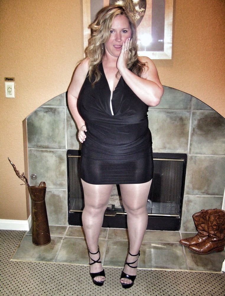 sexy blonde bbw wife in pantyhose #88236658