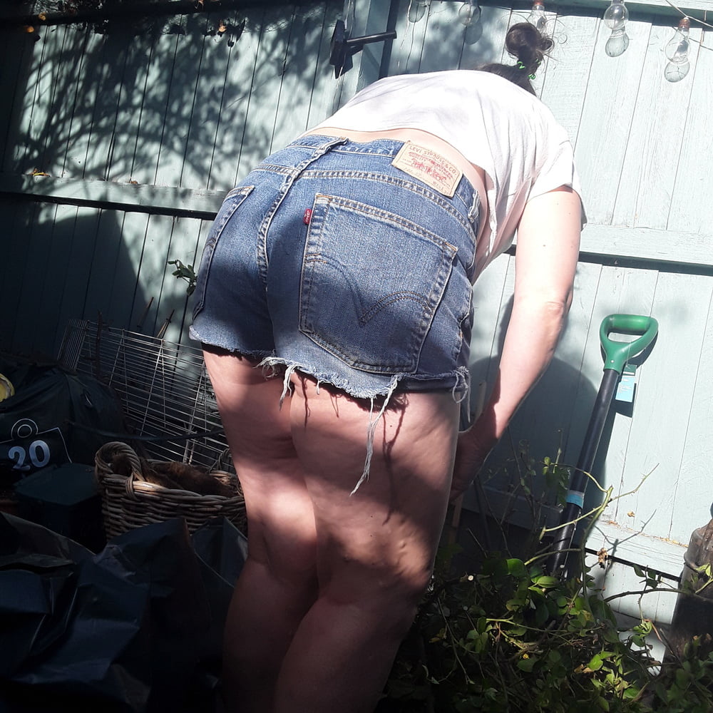 The Mrs in Levis 525 Jean Shorts Daisy Dukes #89878715