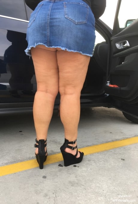 Mature denim up skirt 4 #82075810