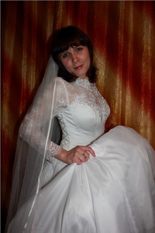 Russian MILF in the image of the bride #89518374