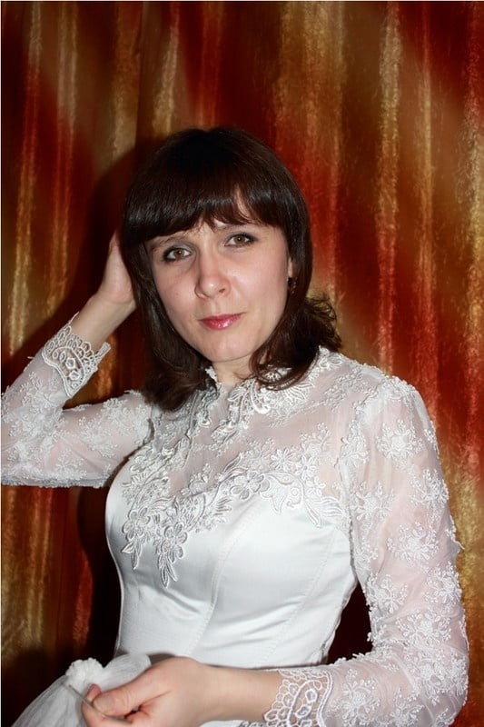 Russian MILF in the image of the bride #89518389