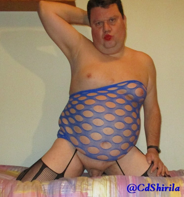 Slutty chubby Cdshirila in blue without wig #107306318