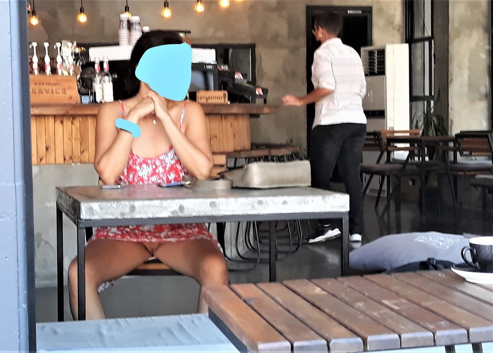bald cunt on display in cafe #88074980
