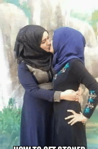 Hijab Lesbians Kisses #94721963