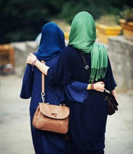 Hijab Lesbians Kisses #94721968