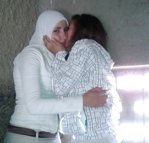 Hijab Lesbians Kisses #94721995