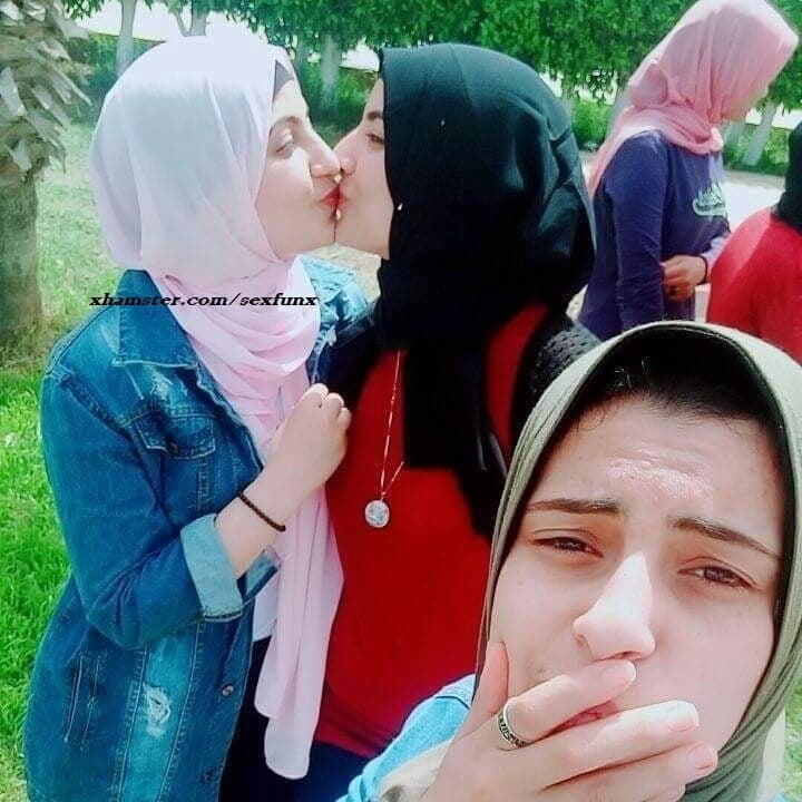 Hijab Lesbians Kisses #94722001