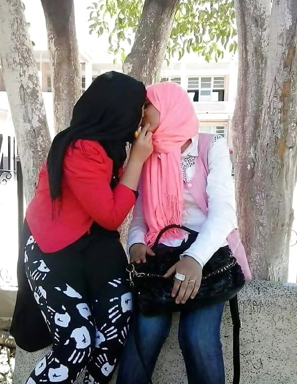Hijab Lesbians Kisses #94722036